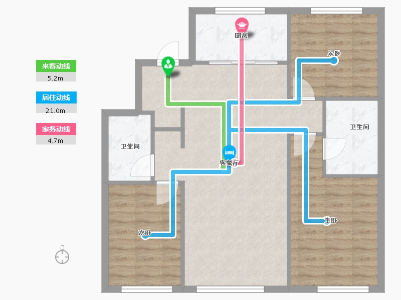 辽宁省-沈阳市-万科北宸之光正良一路15-19号（19号楼）,4栋,正良一路15-13号（13号楼）,正-83.07-户型库-动静线