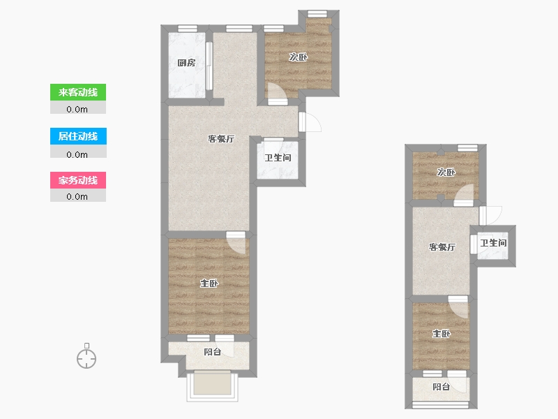 辽宁省-沈阳市-裕湾花园蒲河路5号-5（B5）,蒲河路5号-6（B6）,蒲河路5号-7（B7）S1建面75-60.00-户型库-动静线