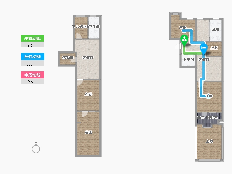 辽宁省-沈阳市-裕湾花园蒲河路5-8号（8栋）,蒲河路5-9号（9栋）A5户型建面90m²-134.93-户型库-动静线