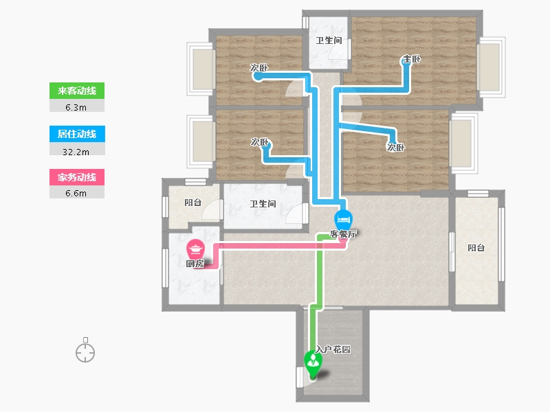 湖南省-衡阳市-博达新桂城-114.00-户型库-动静线