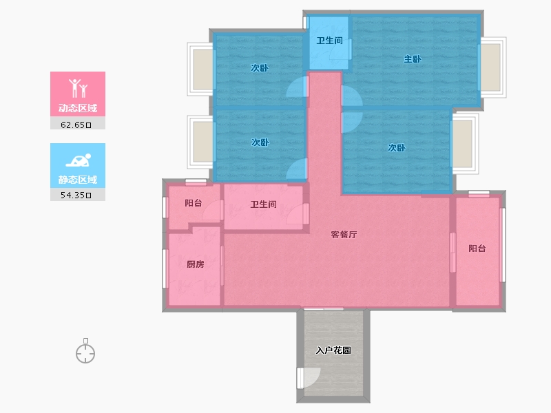 湖南省-衡阳市-博达新桂城-114.00-户型库-动静分区