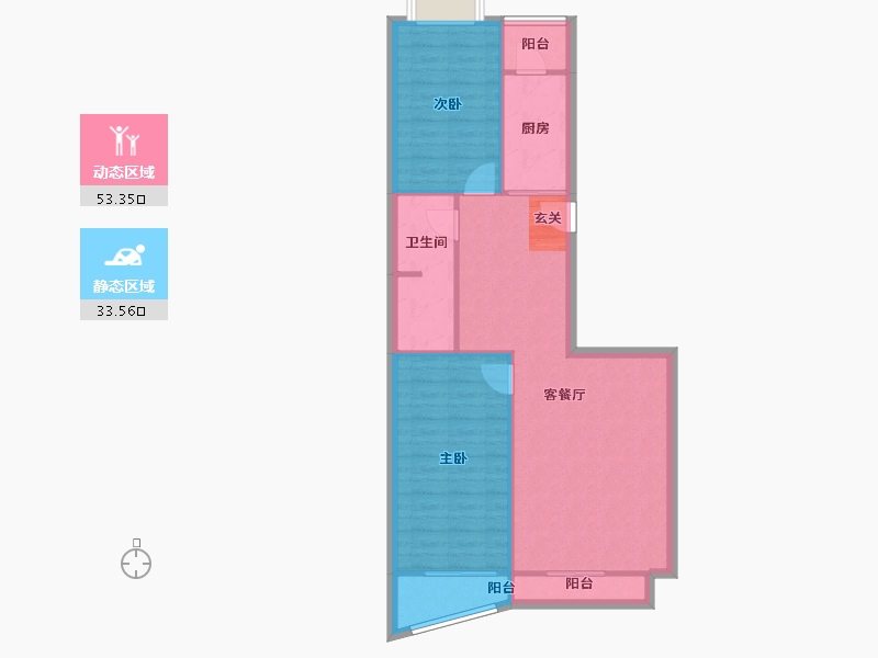 北京-北京市-天天家园-79.04-户型库-动静分区