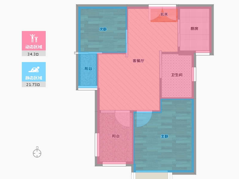 上海-上海市-万业紫辰苑-49.40-户型库-动静分区