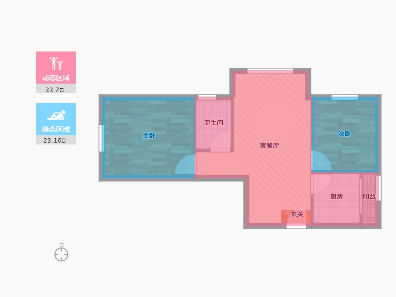 北京-北京市-北辰福第-50.43-户型库-动静分区