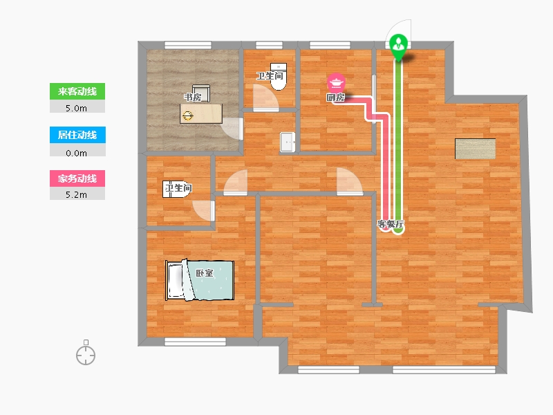 山东省-青岛市-樾府47号楼118㎡-94.79-户型库-动静线