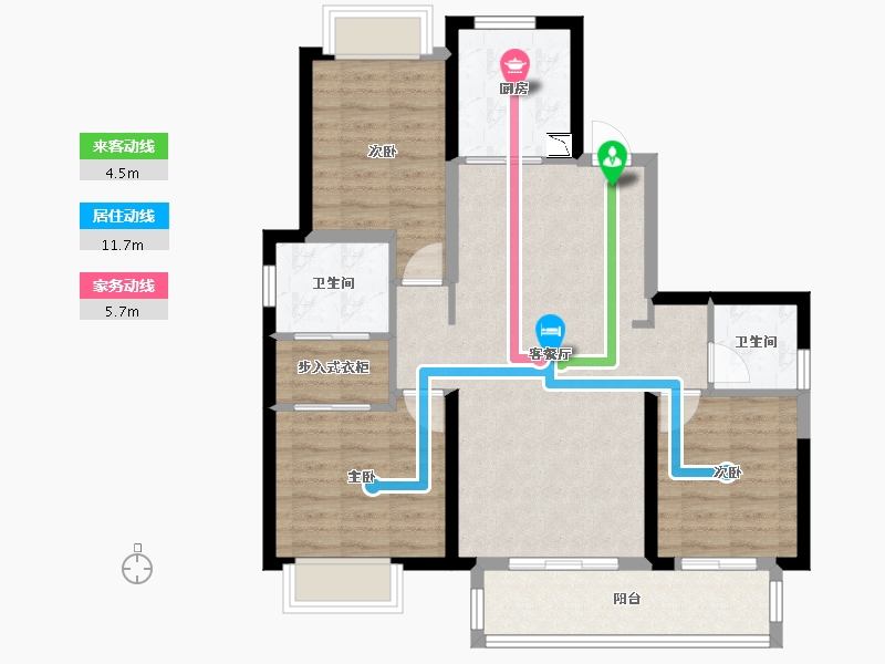 湖北省-武汉市-中建星光城-86.48-户型库-动静线