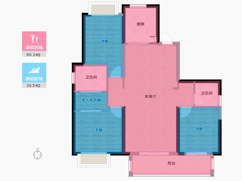 湖北省-武汉市-中建星光城-86.48-户型库-动静分区