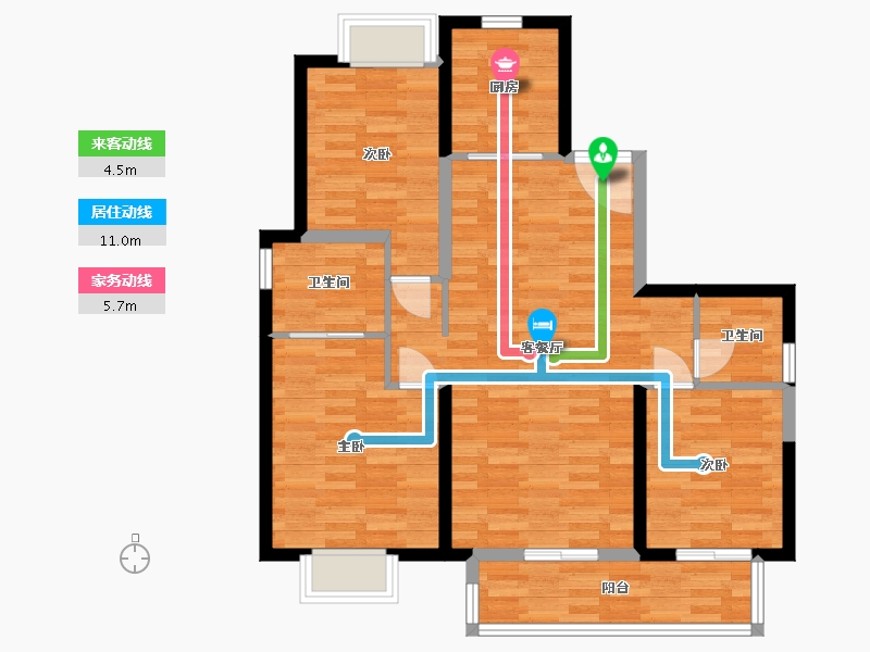 湖北省-武汉市-中建星光城-85.61-户型库-动静线