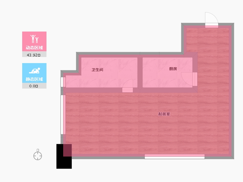 陕西省-西安市-香榭御澄10号楼67㎡-38.08-户型库-动静分区