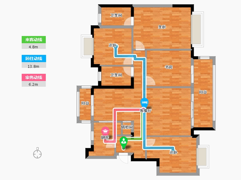 江西省-南昌市-绿都新力青云府-116.77-户型库-动静线