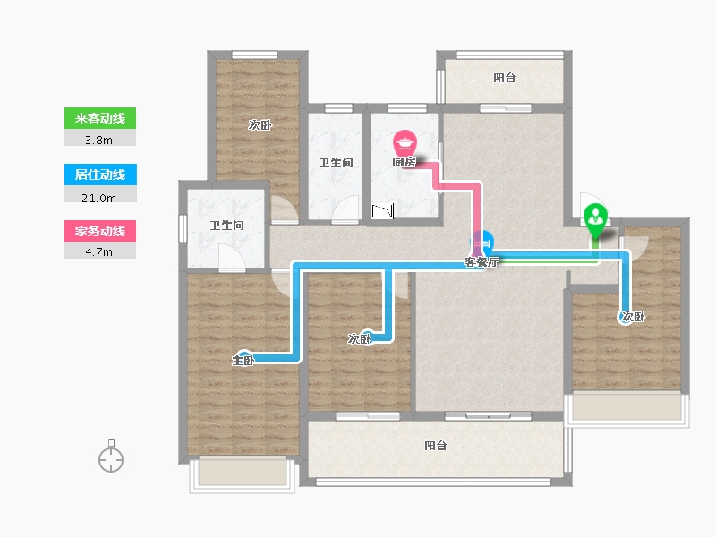 江苏省-苏州市-中海上东区-126.79-户型库-动静线