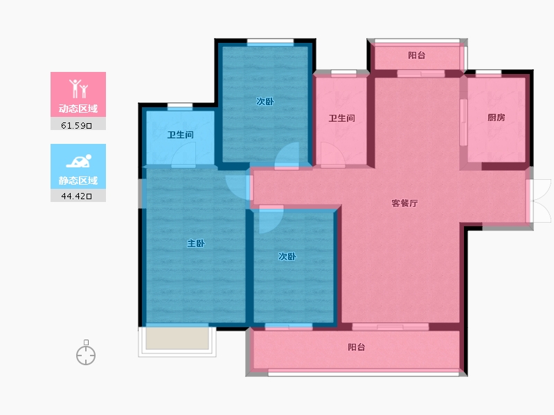 陕西省-西安市-御锦城-94.09-户型库-动静分区