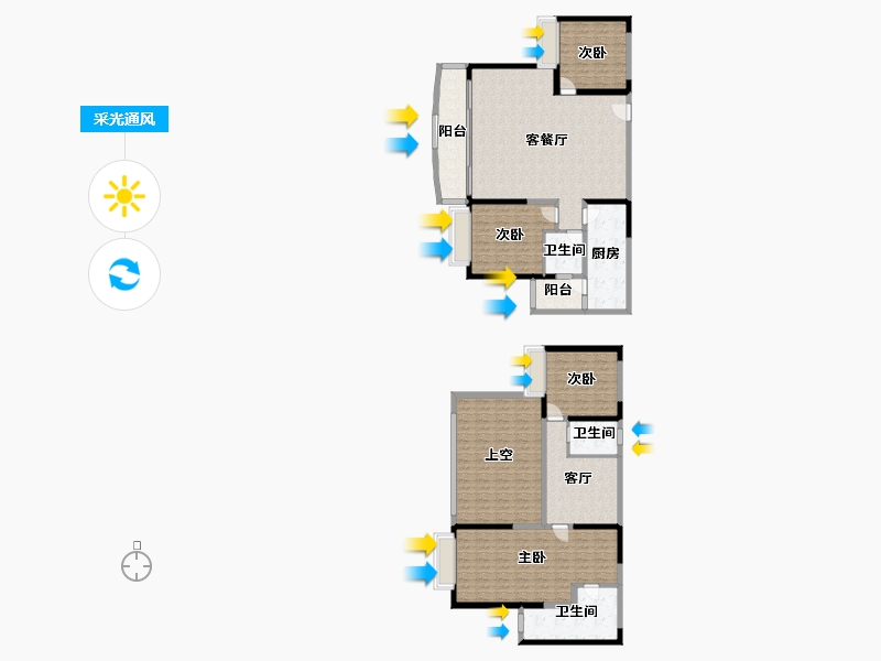 云南省-文山壮族苗族自治州-世外桃源银杏壹号-190.00-户型库-采光通风