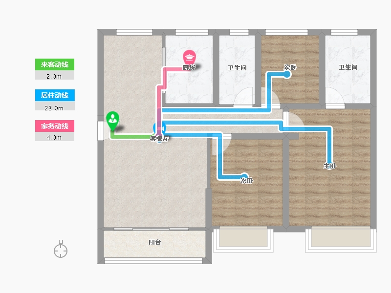 山东省-济南市-玖珑府-85.98-户型库-动静线