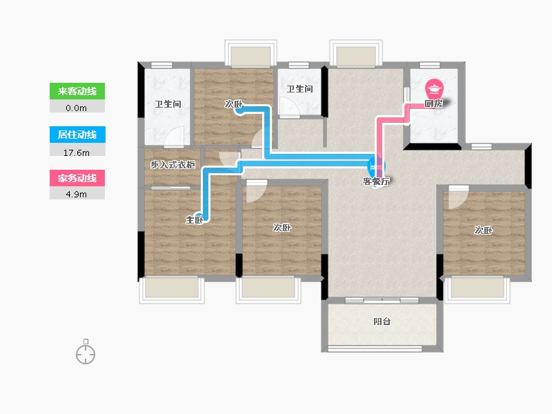 江西省-赣州市-君悦华庭-111.00-户型库-动静线