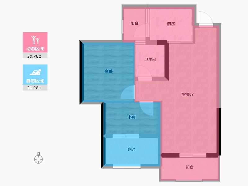 四川省-成都市-邦泰华府公馆-53.91-户型库-动静分区