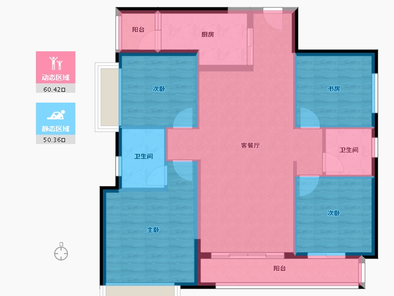 广东省-揭阳市-普宁保利和府-100.01-户型库-动静分区