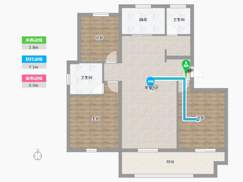 山东省-菏泽市-中达逸景花园-110.00-户型库-动静线