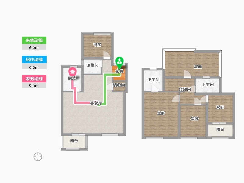 浙江省-宁波市-华宇旭辉锦山府-133.01-户型库-动静线