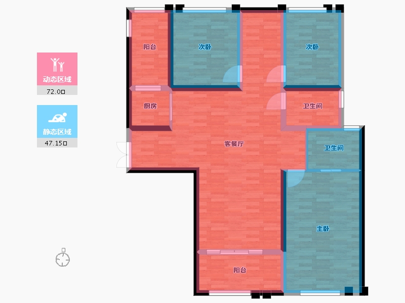 贵州省-贵阳市-首钢·贵州之光-105.48-户型库-动静分区