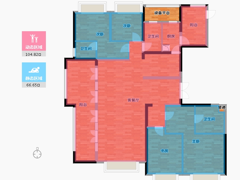 贵州省-贵阳市-首钢·贵州之光-158.64-户型库-动静分区