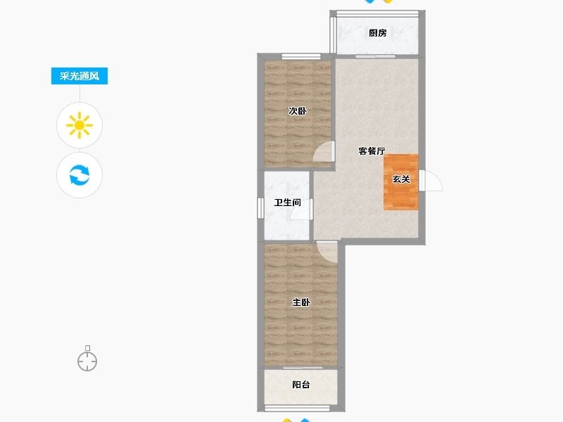 辽宁省-沈阳市-浑河国际城红椿路10，11，24，17，18，23号楼78m²-59.08-户型库-采光通风