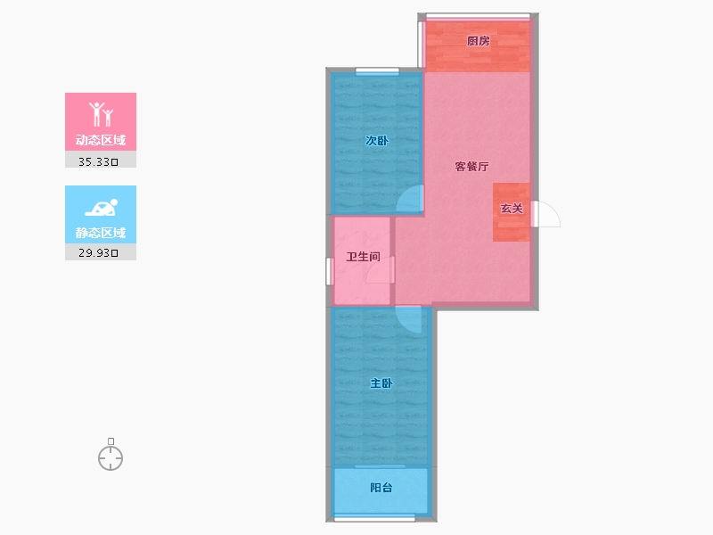 辽宁省-沈阳市-满融公馆迎春北街（9，15，16，17号楼）78m²-59.27-户型库-动静分区