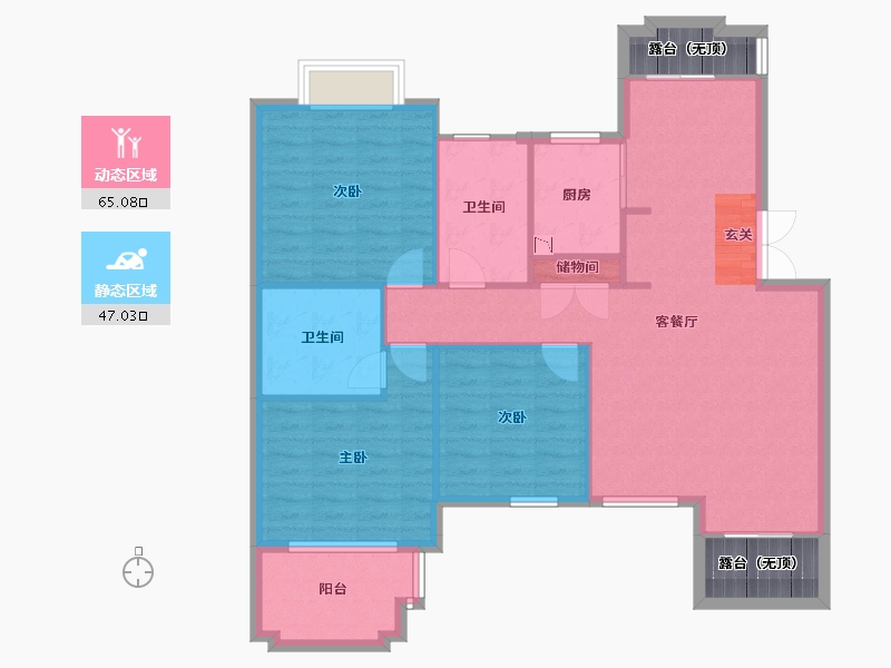 辽宁省-沈阳市-米拉春天红椿东路（C4，D4，D5，D7，D10，B2，B3，C2，C9，C10，D9）135m-110.00-户型库-动静分区