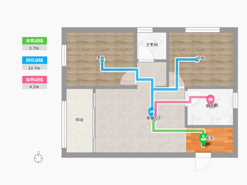 辽宁省-沈阳市-泰盈十里锦城雪莲街107-2号(G02）65m²-48.98-户型库-动静线