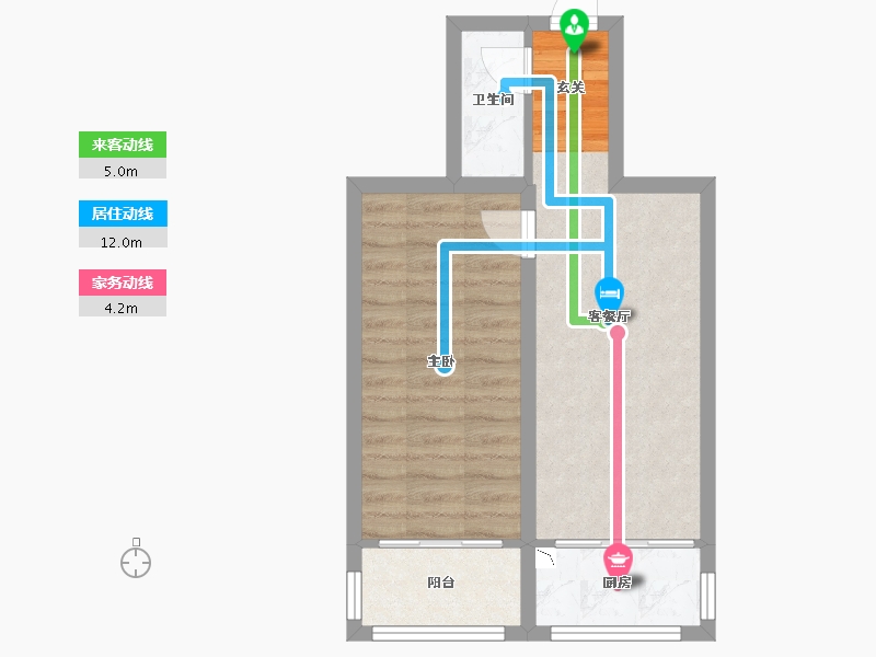 辽宁省-沈阳市-满融首府迎春北街86-35号（35号楼）59m²-45.65-户型库-动静线