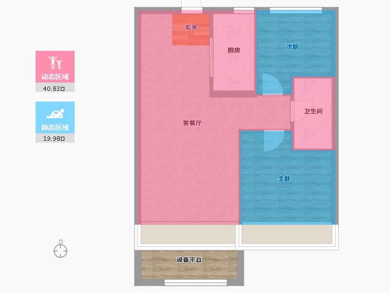 辽宁省-沈阳市-碧桂园凤凰城（66，67，68，69，78，79，84，85号楼）86m²-59.99-户型库-动静分区