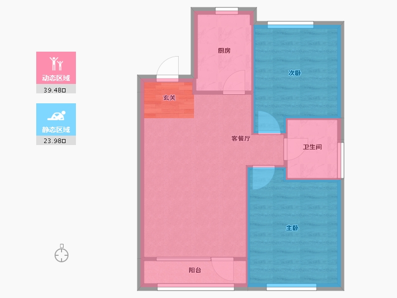 辽宁省-沈阳市-顶盛国际花园南京南街（13，14b，18a，13a，14）86m²-57.50-户型库-动静分区