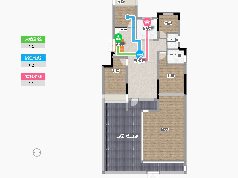 辽宁省-沈阳市-华润置地公元九里145平户型145㎡-150.46-户型库-动静线