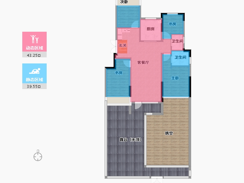 辽宁省-沈阳市-华润置地公元九里145平户型145㎡-150.46-户型库-动静分区