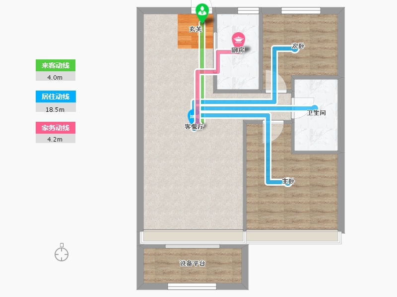 辽宁省-沈阳市-碧桂园凤凰城丁香街216-71号（71号楼）83m²-61.61-户型库-动静线