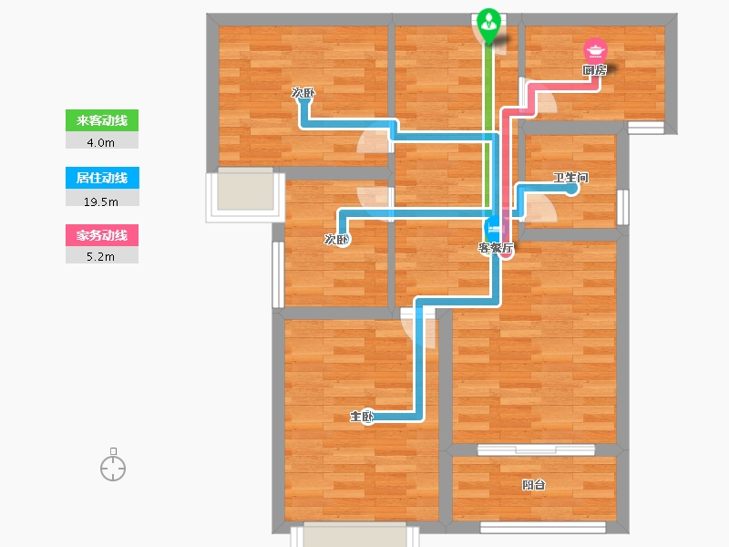 河南省-郑州市-正商城-65.00-户型库-动静线