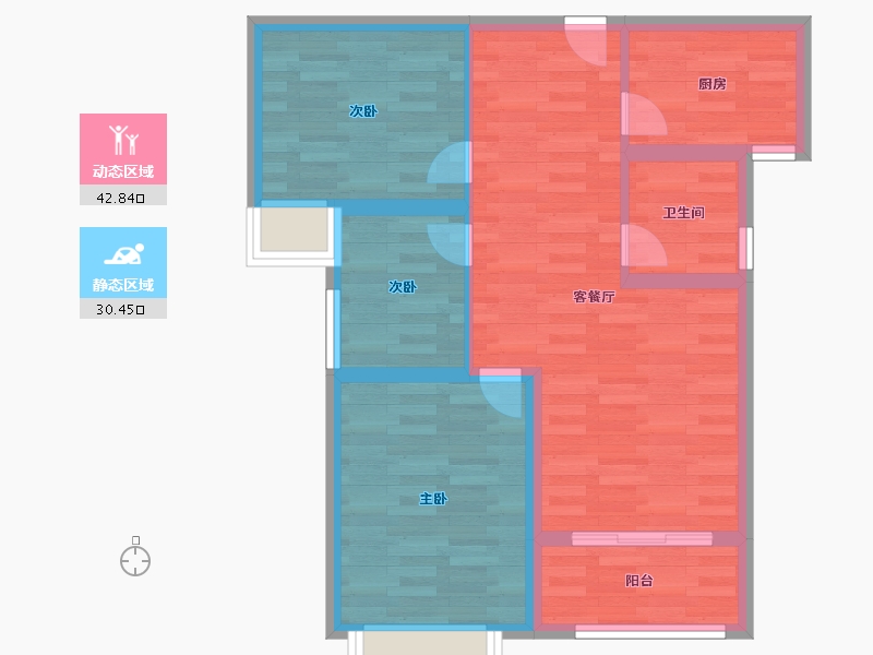 河南省-郑州市-正商城-65.00-户型库-动静分区