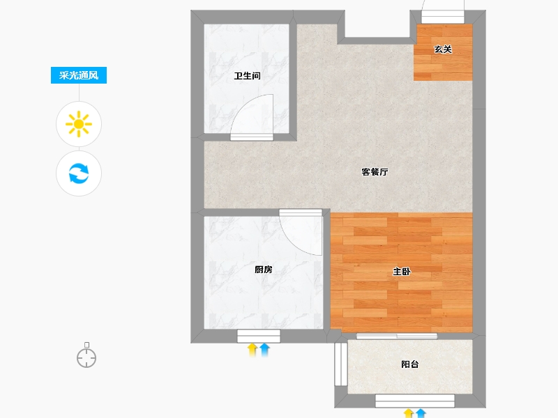 辽宁省-沈阳市-会展壹号（18号楼，17号楼，19号楼）39m²-29.60-户型库-采光通风