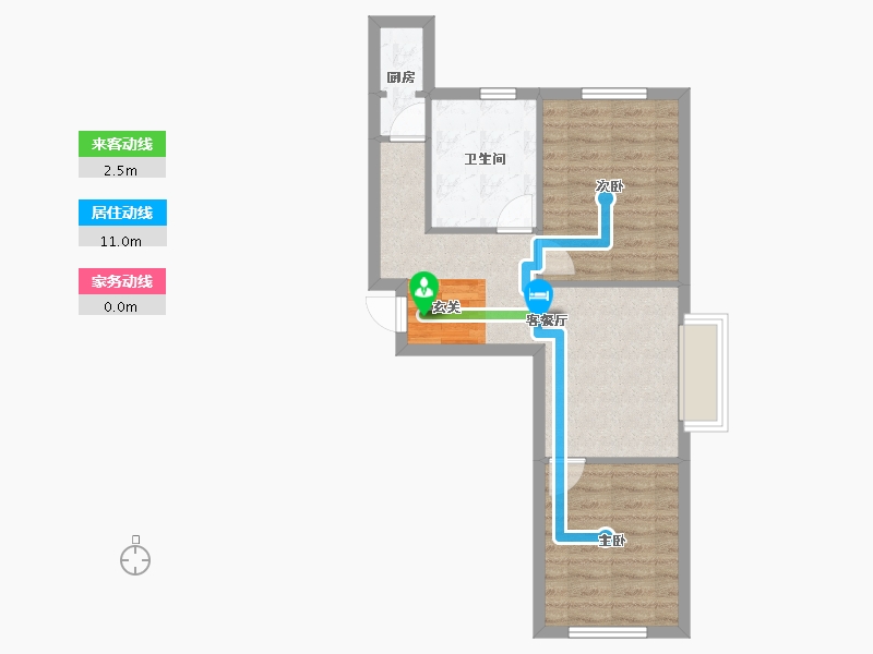 辽宁省-沈阳市-会展壹号南京南街（1号楼，17号楼，19号楼）79m²-53.52-户型库-动静线