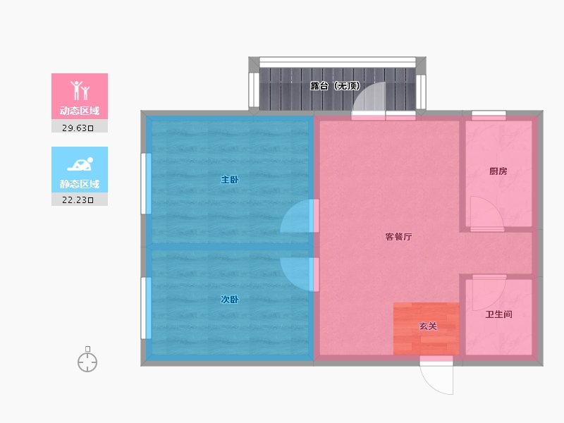 辽宁省-沈阳市-华府丹郡南京南街1009-B13号（B13）71m²-50.31-户型库-动静分区