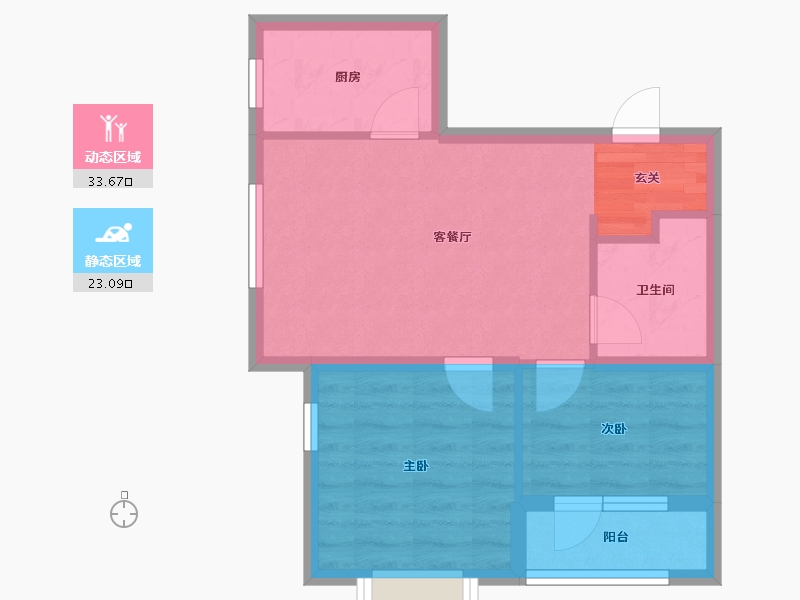 辽宁省-沈阳市-华府丹郡南京南街（16号楼，17号楼）73m²-50.22-户型库-动静分区