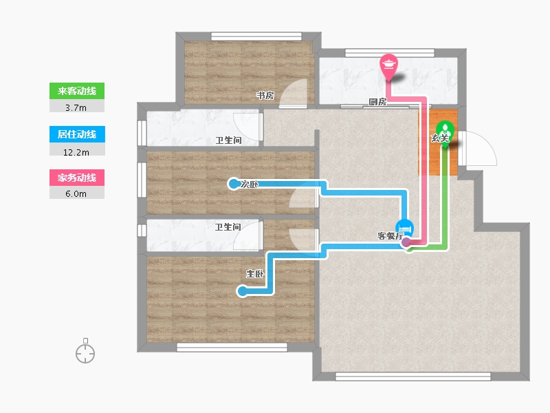 辽宁省-沈阳市-澳海南樾府银杏路88（4号楼，5号楼）98m²-77.45-户型库-动静线