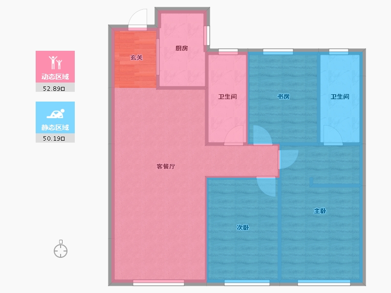 辽宁省-沈阳市-澳海南樾府苏家屯区银杏路88号-11（11号楼）120m²-94.48-户型库-动静分区