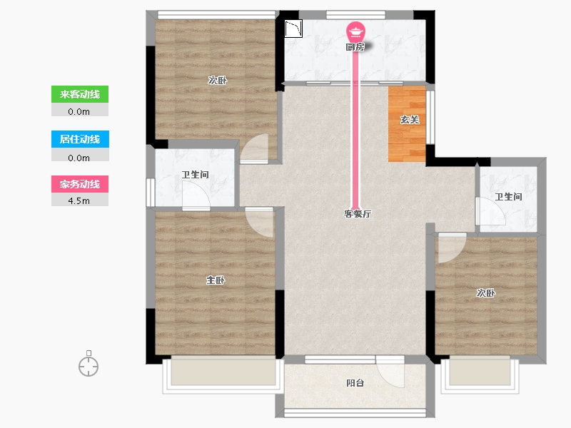 辽宁省-沈阳市-澳海南樾府银杏路（22号楼，26号楼）119m²-88.24-户型库-动静线