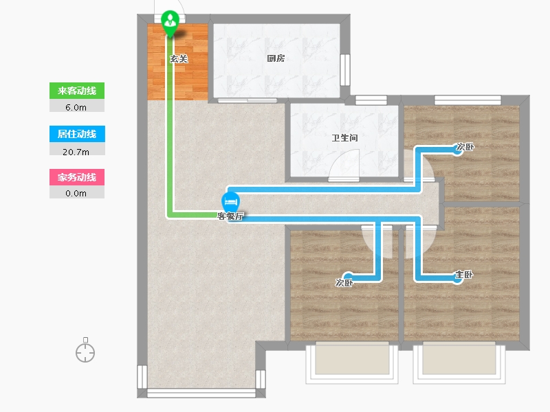 辽宁省-沈阳市-恒大文化旅游城菩提路（32号楼，33号楼）98m²-67.81-户型库-动静线