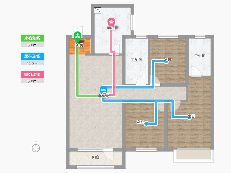 辽宁省-沈阳市-龙湖九里颐和118平118㎡-94.41-户型库-动静线