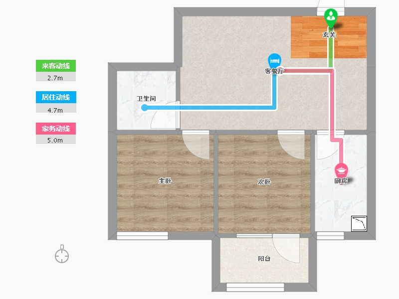 辽宁省-沈阳市-金地悦时光千山西路（C5，C6）86m²-44.66-户型库-动静线