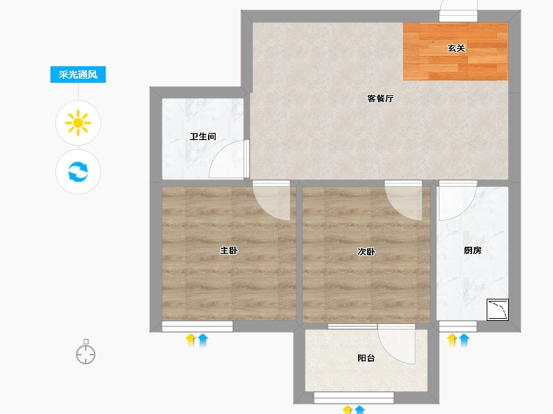 辽宁省-沈阳市-金地悦时光千山西路（C5，C6）86m²-44.66-户型库-采光通风