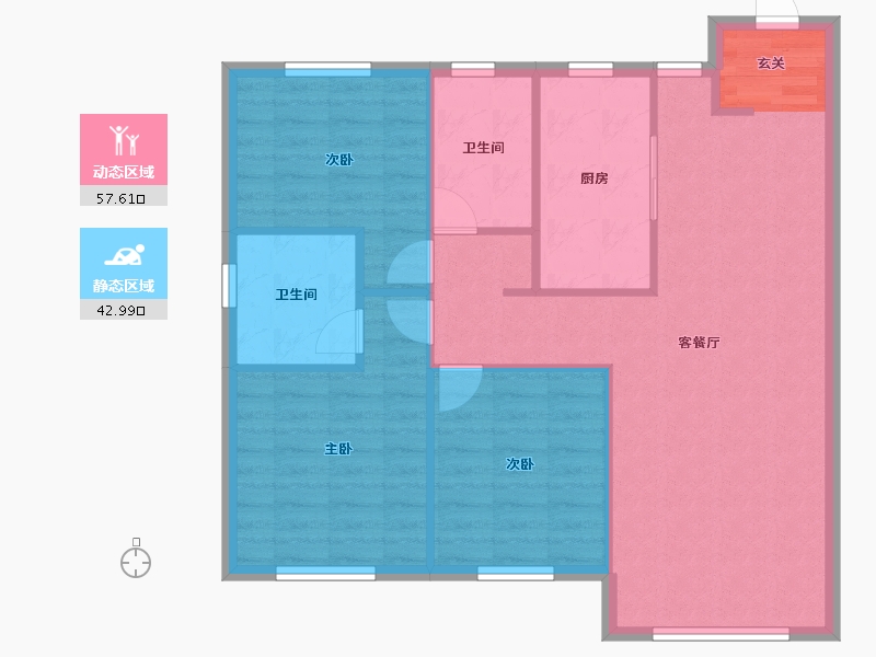 辽宁省-沈阳市-中海城115㎡户型115m²-92.01-户型库-动静分区