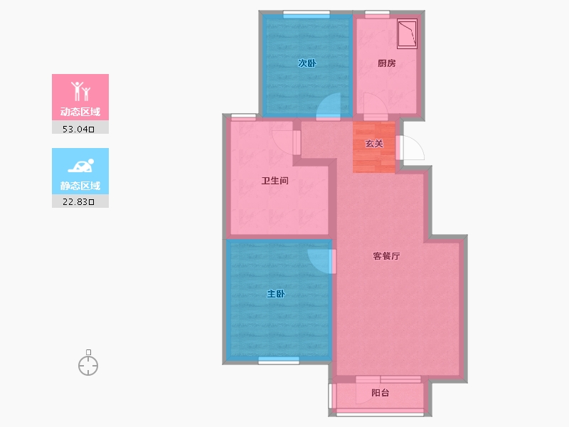 辽宁省-沈阳市-幸福温泉小镇93m²-66.15-户型库-动静分区